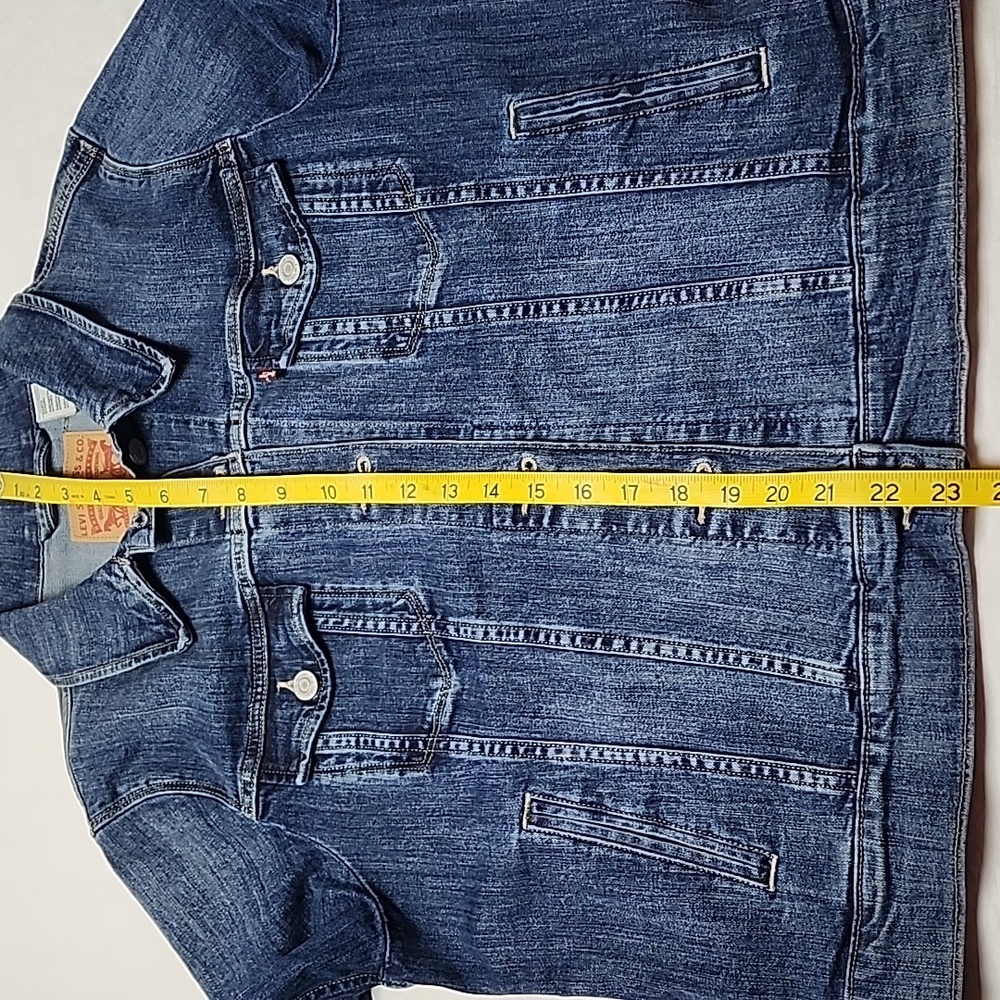 Levi's Denim Trucker Jacket Blue Classic Fit Button Up Jean Jacket XL - Picture 11 of 11